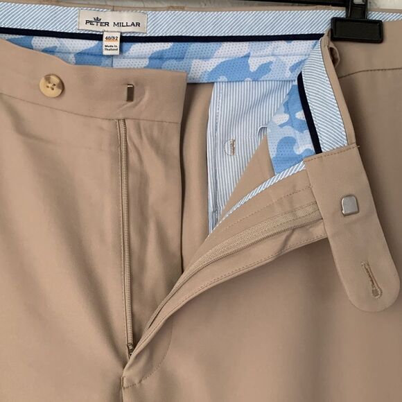 Peter Millar Beige 100% Polyester Men’s Pants Size 40/32 - Picture 9 of 13